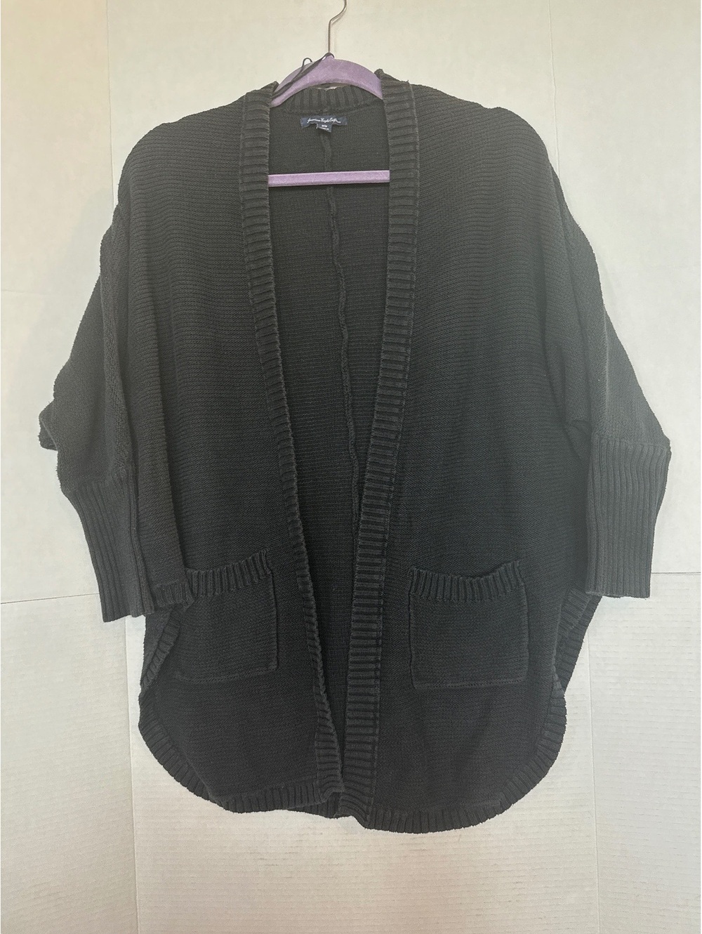American Eagle Outfitters Black Open Front Cardigan Sweater M/M